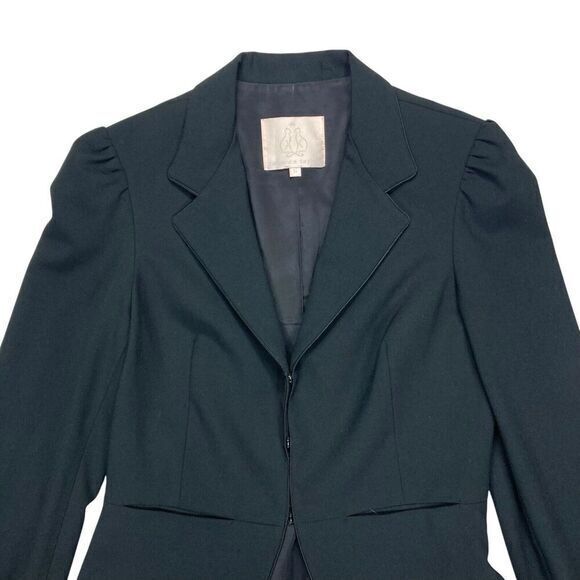 Rebecca Taylor Jacket Womens 6 Black Preppy Academia Country Club Capsule Blazer - Picture 2 of 16